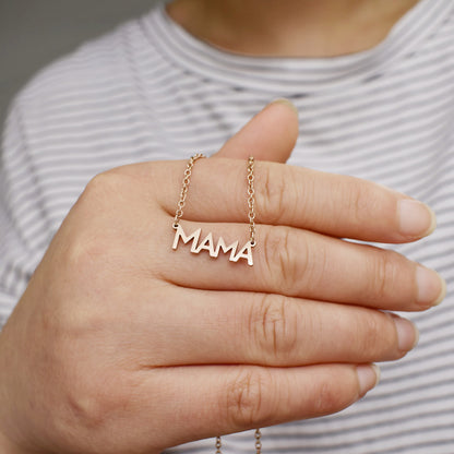 MAMA Block Name Necklace