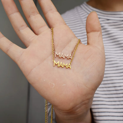 MAMA Block Name Necklace