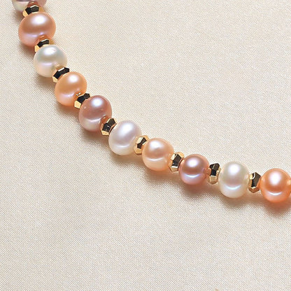 Rainbow Freshwater Pearl Satellite Choker Necklace