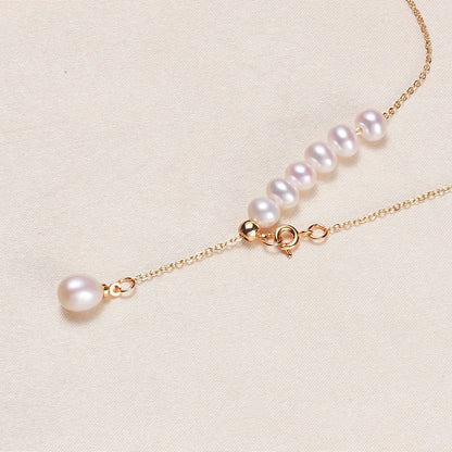 Freshwater Pearl Y Drop Necklace