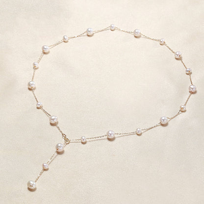 Gradient Freshwater Pearl Station Necklace