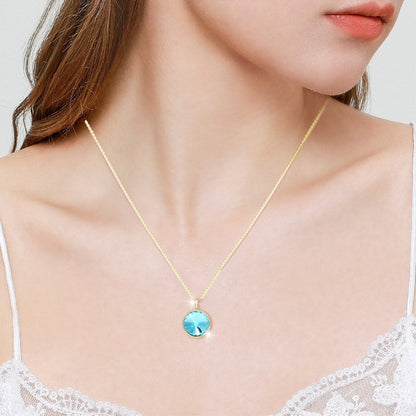 Paris Blue Cone Crystal Necklace