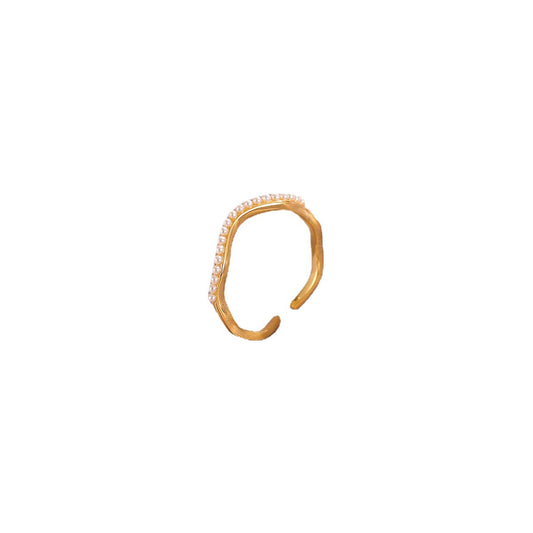 Pearl Wave Open Ring