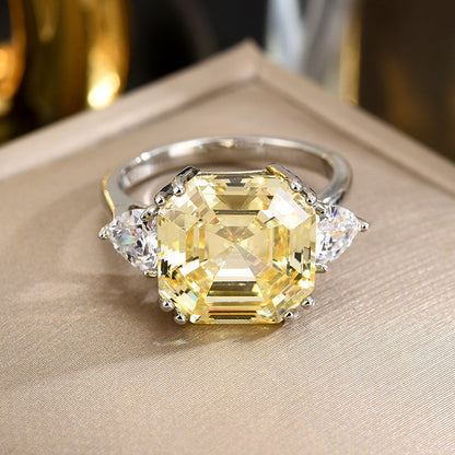 Square Sapphire Open Ring