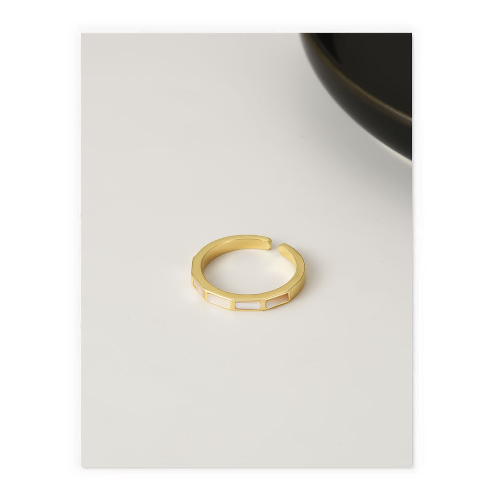 Baguette Jade Open Ring