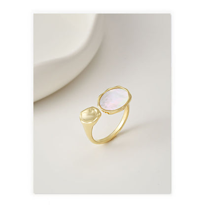 Moonstone Oval Statement Open Ring