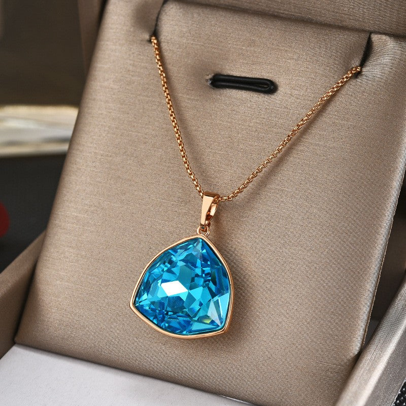 Shield Crystal Pendent Necklace