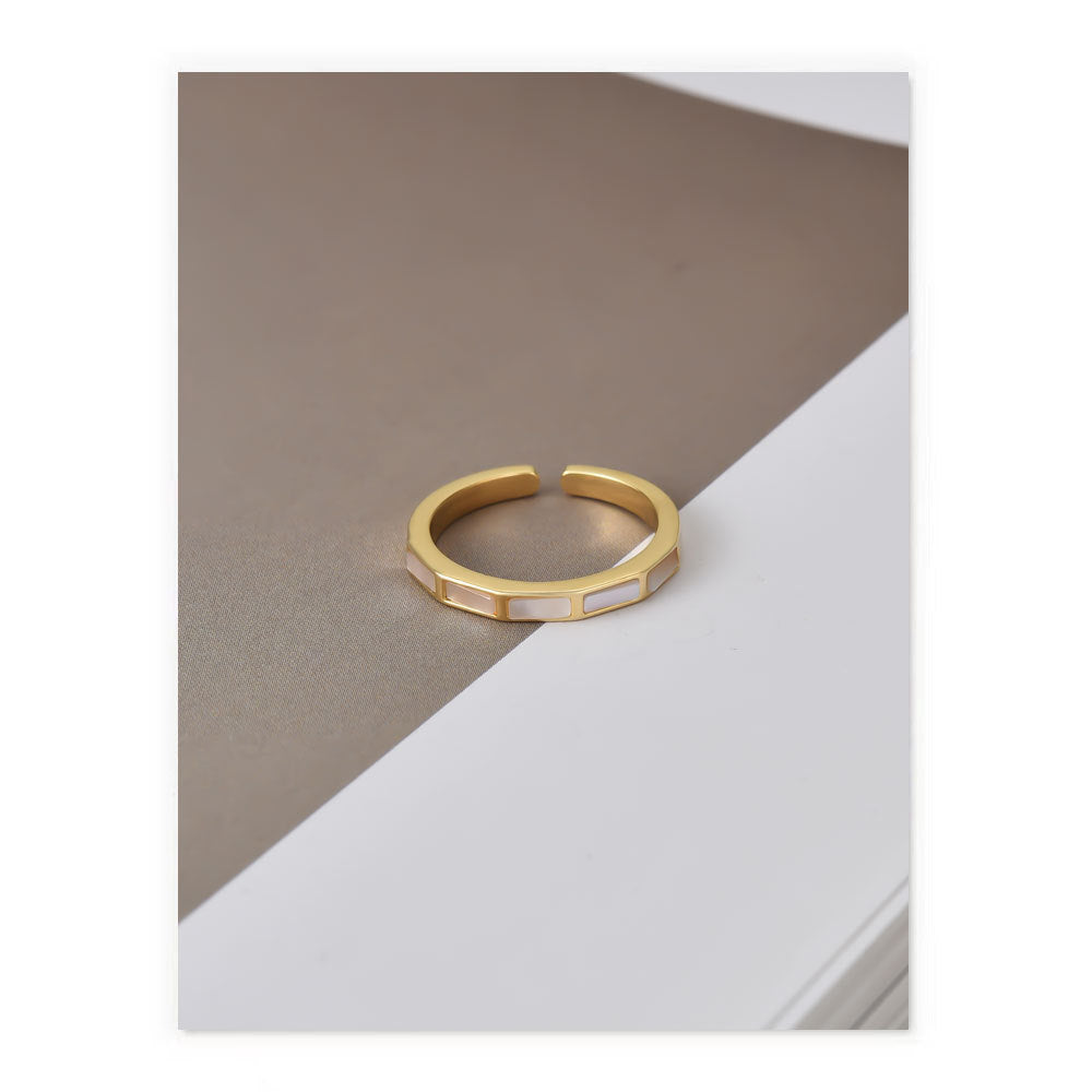 Baguette Jade Open Ring