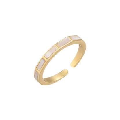 Baguette Jade Open Ring