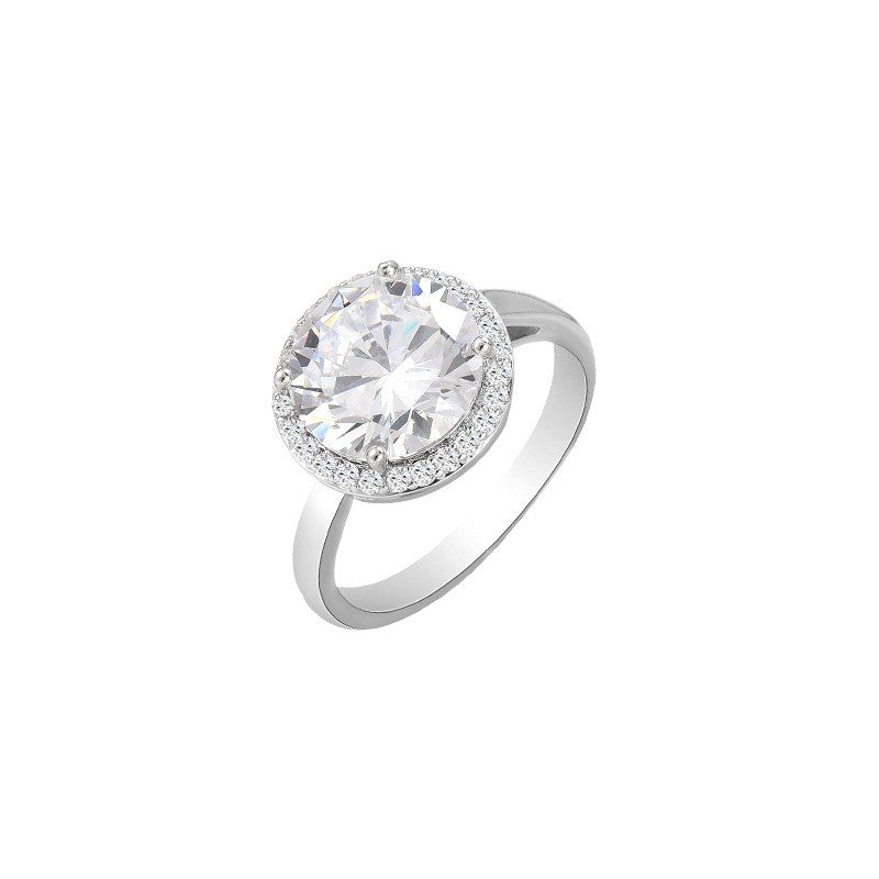 Round Zircon Open Ring