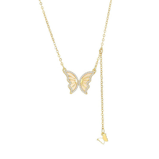 Double Butterfly Sapphire Necklace