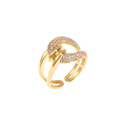 Zirconia Cross Open Ring