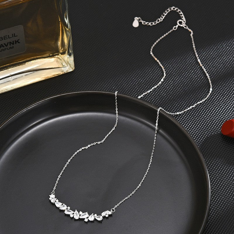 Full Zircon Smile Necklace