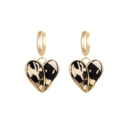 Gold Heart Hoop Earrings