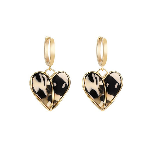 Gold Heart Hoop Earrings