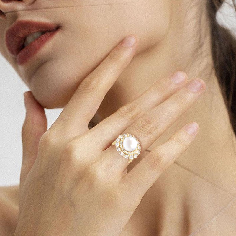 Peal Zircon Open Ring