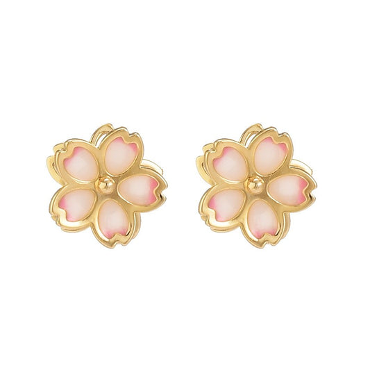 Double Layers Petal Stud Earrings