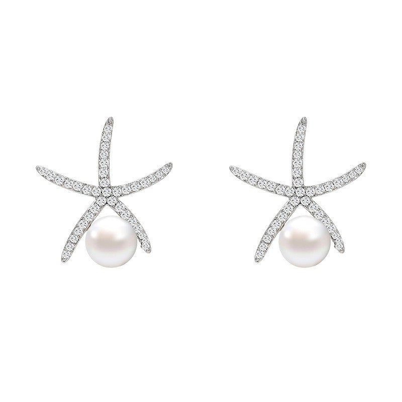 Freshwater Pearl Starfish Stud Earrings