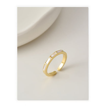 Baguette Jade Open Ring