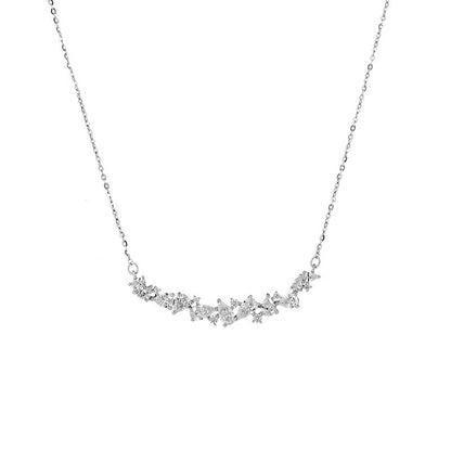 Full Zircon Smile Necklace