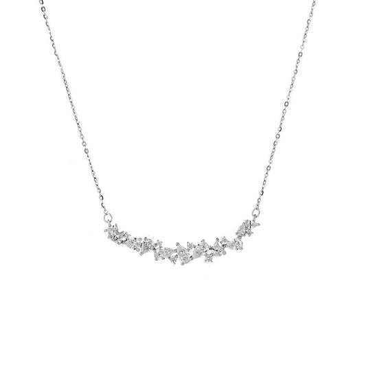 Full Zircon Smile Necklace