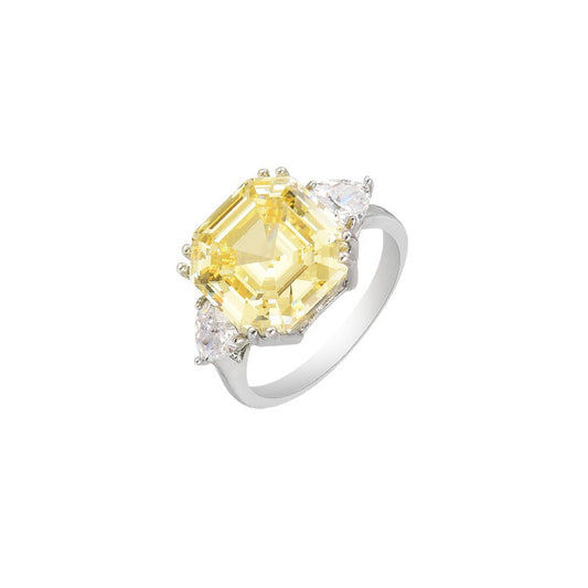 Square Sapphire Open Ring