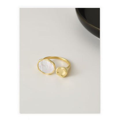 Moonstone Oval Statement Open Ring