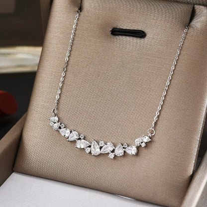 Full Zircon Smile Necklace