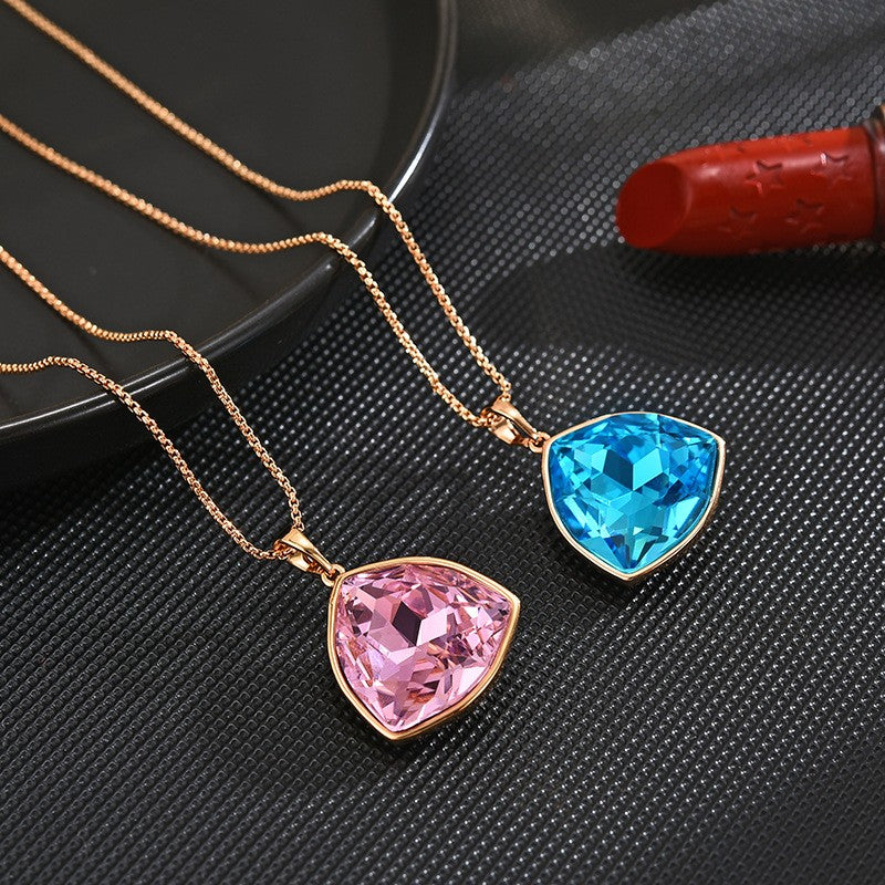 Shield Crystal Pendent Necklace