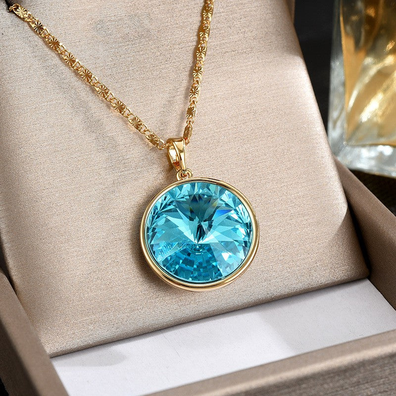 Paris Blue Cone Crystal Necklace