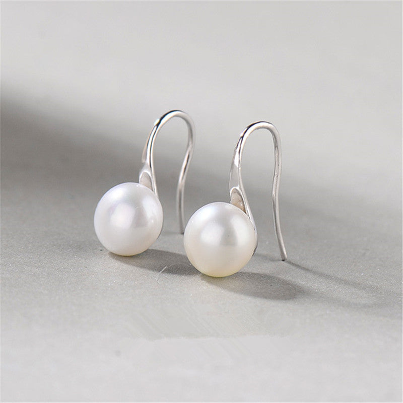 Bread Freshwater pearl High-Heel Hoop earrings