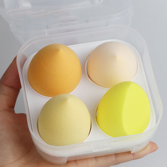 Orange Beauty Cosmetic Blending Sponge 4Pk with Clear Box